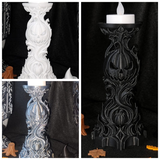 Halloween Kürbis Kerzenhalter - 16cm Höhe - Farbauswahl - 3D gedruckt - Dekoartikel Art Nr. E-0004