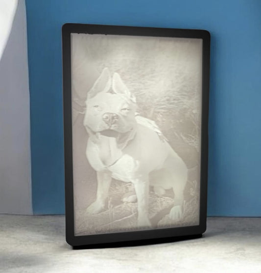 Personalisiertes Lithophane mit Rahmen| 3D gedruckt| ohne Leuchtmittel Art Nr L-001
