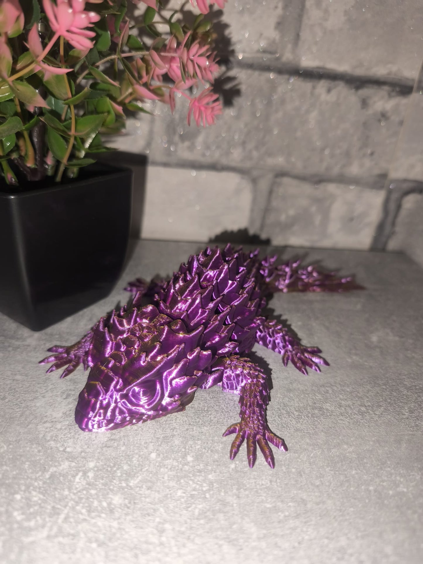 Art Nr 0414 Echse| 3D-gedruckt| ca.21cm lang | PLA Deko & Geschenk für Fantasy-Fans