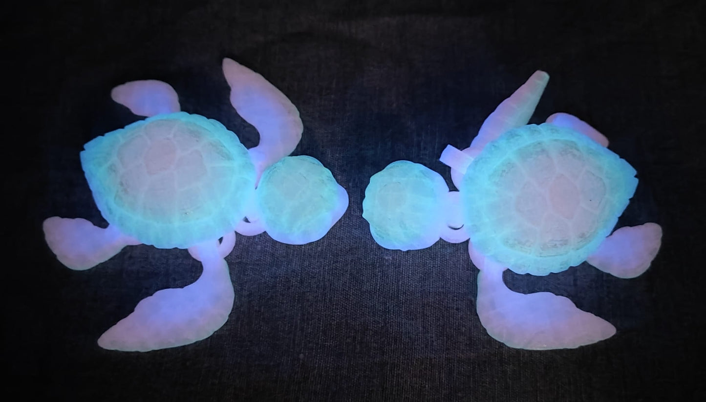 Art 0122 Nachtsleuchtend Schildkröte Deko| 3D-gedruckt | 10cm lang | PLA Nachtsleuchtend Farbverlauf Deko Home Geschenk Art 0122