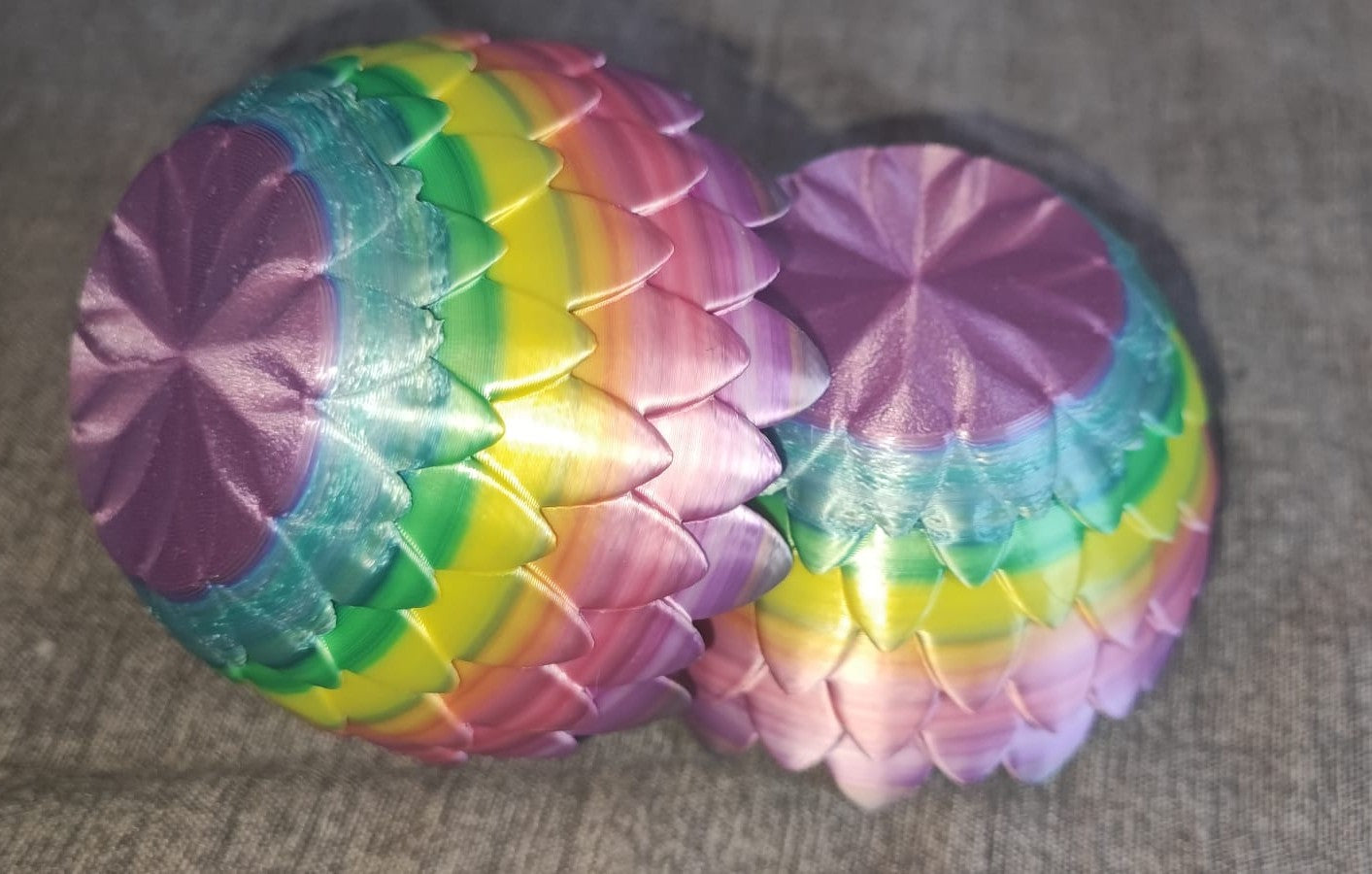 Art 0135 Drachenschuppen Teelichthalter B- Ware | 3D-gedruckt| 5*8cm | PLA Regenbogen Deko Home Geschenk Art 0135
