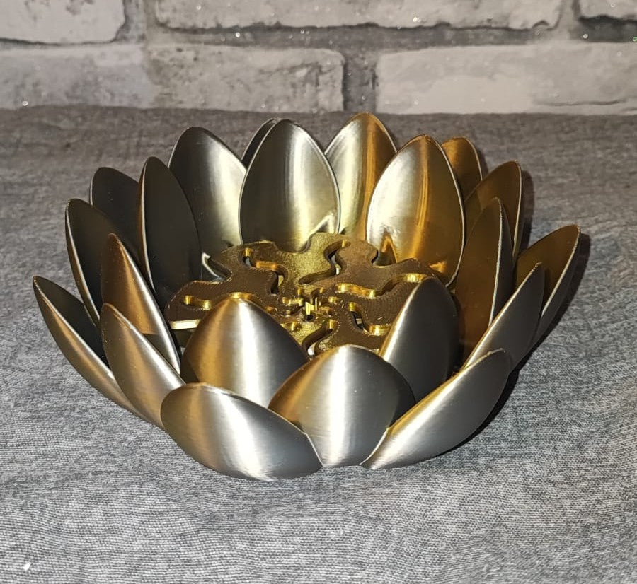 Art 0155 Selbstjustierende Seerose| 3D-gedruckt| 5*15cm | PLA silber gold Deko Home Geschenk Art 0155