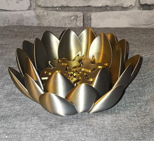 Art 0155 Selbstjustierende Seerose| 3D-gedruckt| 5*15cm | PLA silber gold Deko Home Geschenk Art 0155
