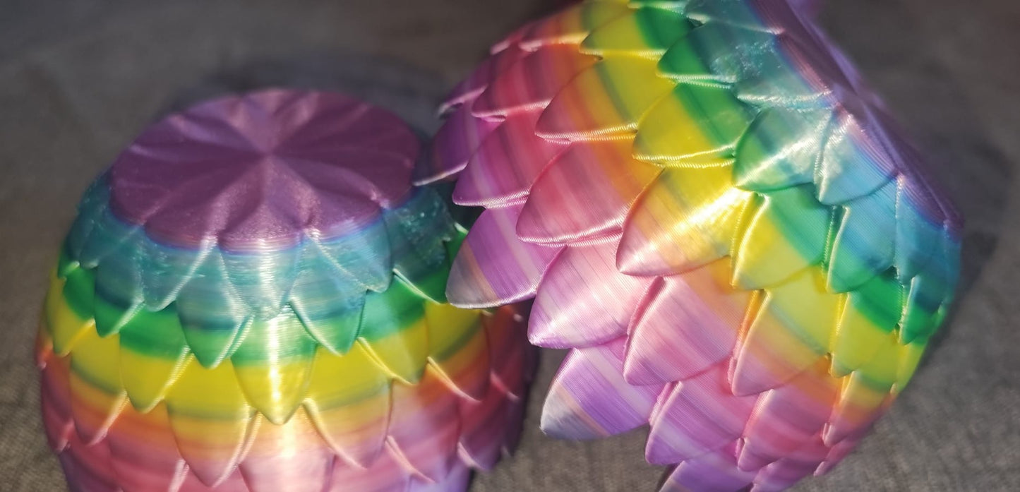 Art 0135 Drachenschuppen Teelichthalter B- Ware | 3D-gedruckt| 5*8cm | PLA Regenbogen Deko Home Geschenk Art 0135