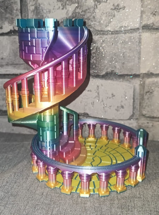 Art 0161 Drachen Würfelturm Burg| 3D-gedruckt| 18*14,5cm | PLA Regenbogen Deko Home Geschenk Art 0161