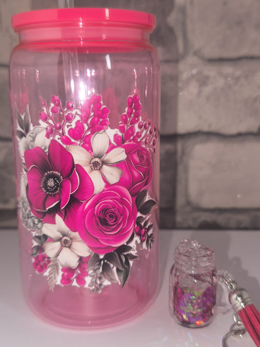 Bundle Muttertagsgeschenk| Kunststoffbecher mit UV Dtf Aufkleber inkl Strohhalm - Schlüsselanhänger |Art Nr 0401e