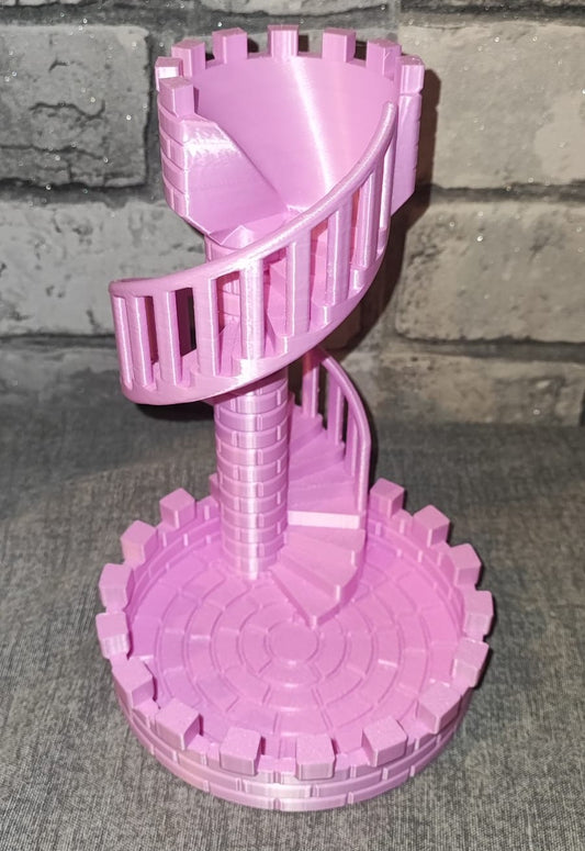 Art 0176 Drachen Würfelturm Burg| 3D-gedruckt| 18*12,5cm | PLA rosa Deko Home Geschenk Art 0176