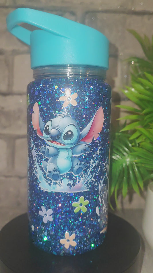 Blaue kleine Flasche mit UV Dtf Aufkleber