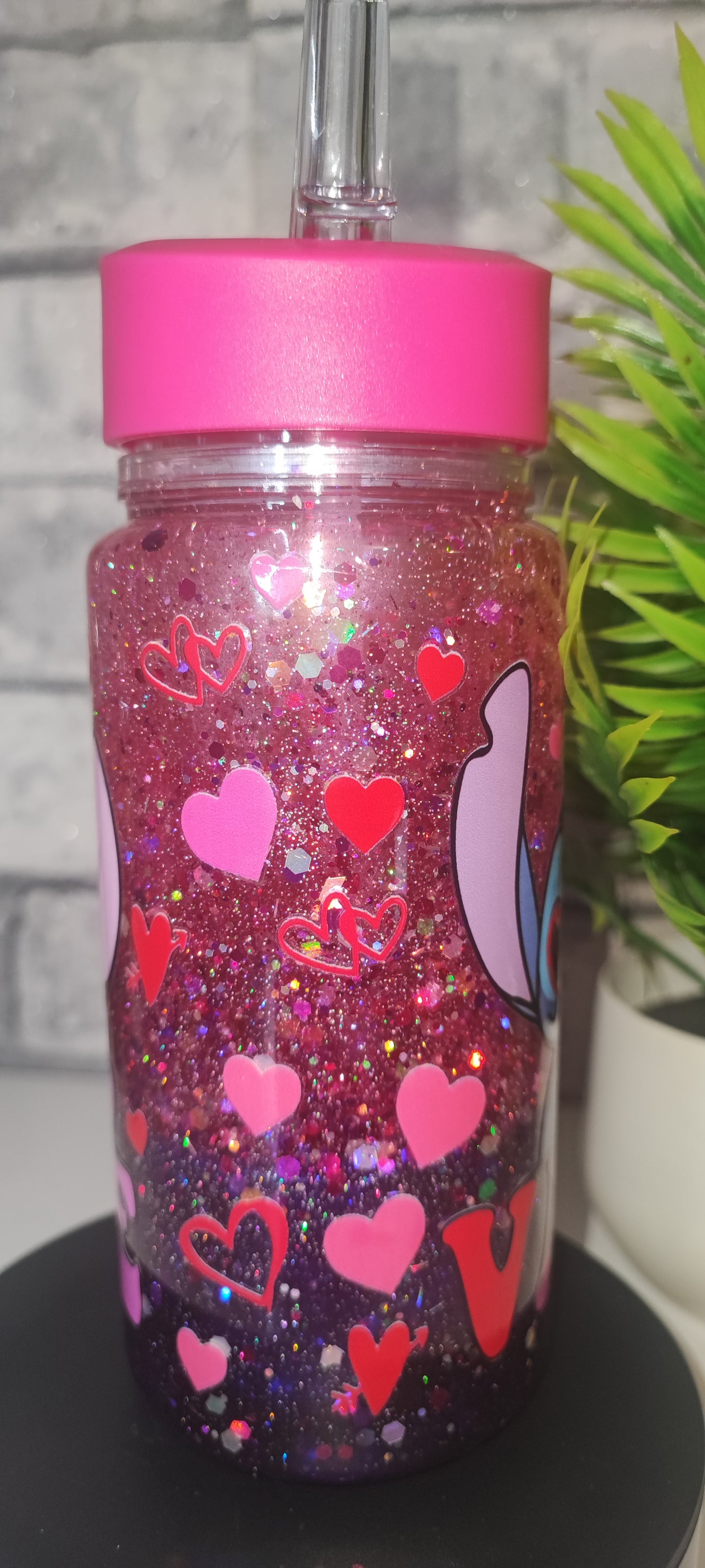 Kleine Flasche mit UV Dtf Aufkleber
