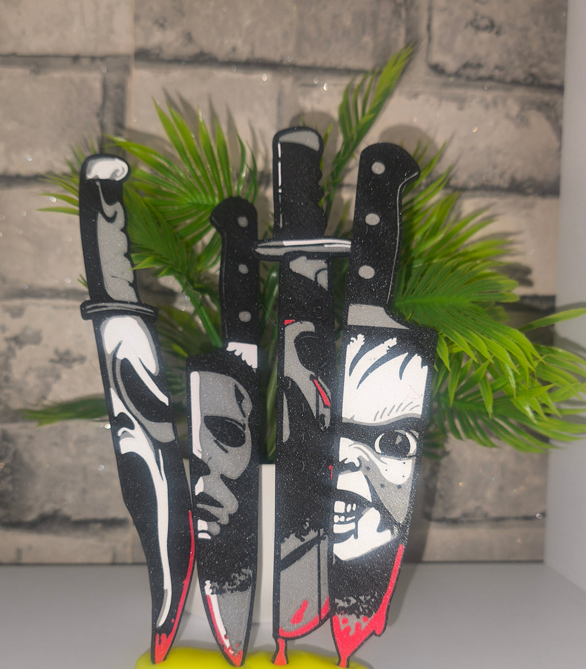 Horror 3D Druck Deko Messer-Set