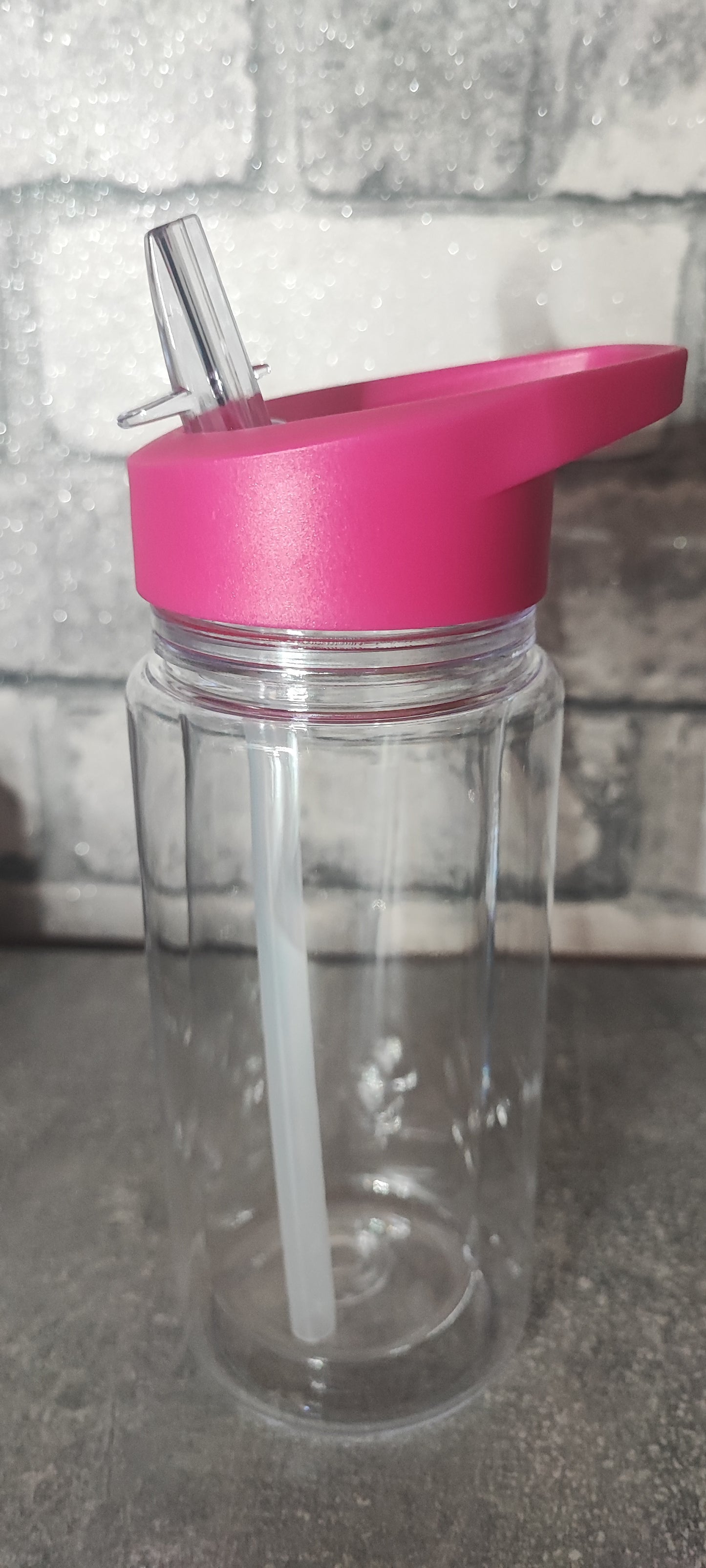 Glitzer Kinderflasche aus Kunststoff mit UV Dtf Aufkleber