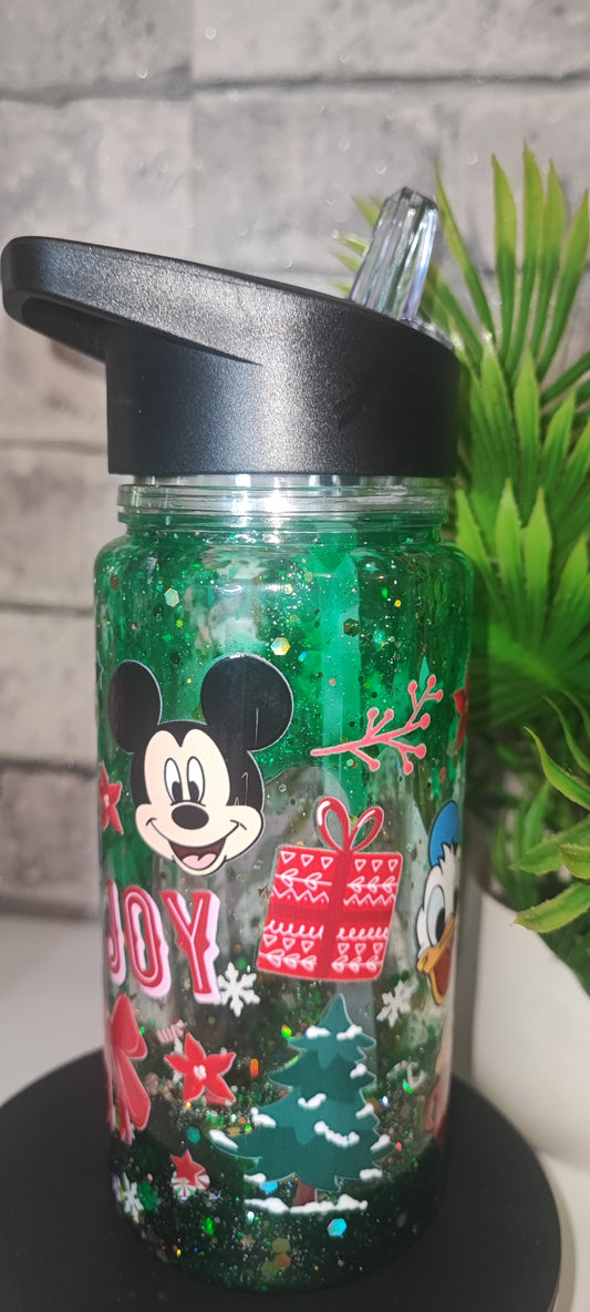 Kleine Flasche Mit Lava Deckel schwarz mit UV Dtf Aufkleber
