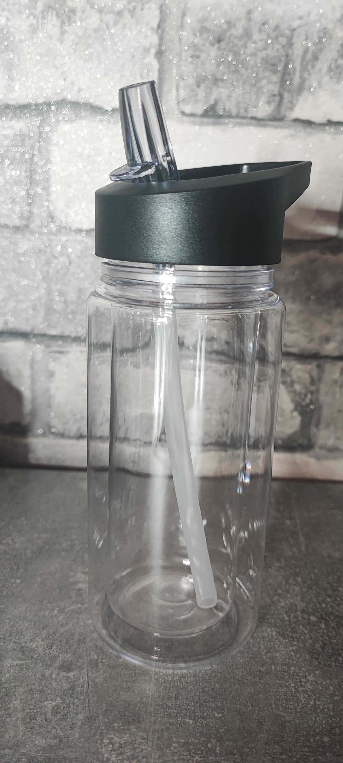 Glitzer Kinderflasche aus Kunststoff mit UV Dtf Aufkleber