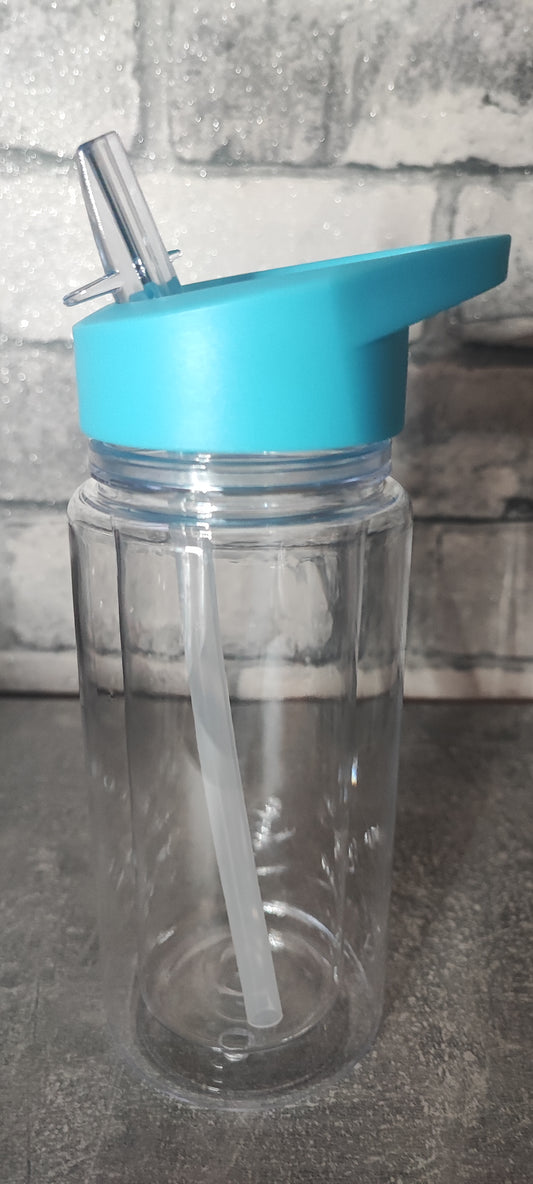 Glitzer Kinderflasche aus Kunststoff mit UV Dtf Aufkleber