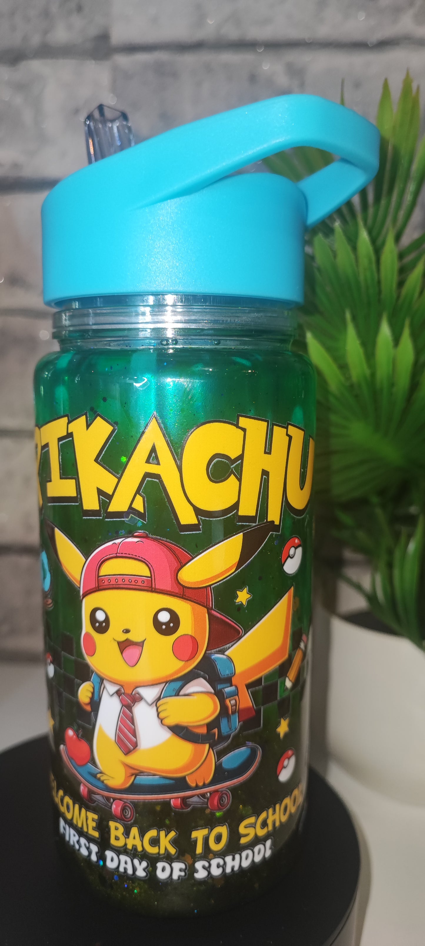 Kleine Flasche mit UV Dtf Aufkleber